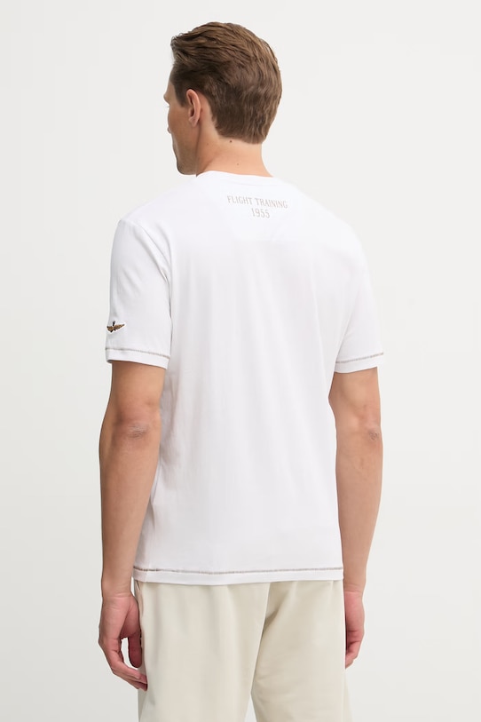 Odzież Aeronautica Militare t-shirt bawełniany TS2542UJ00641 biały