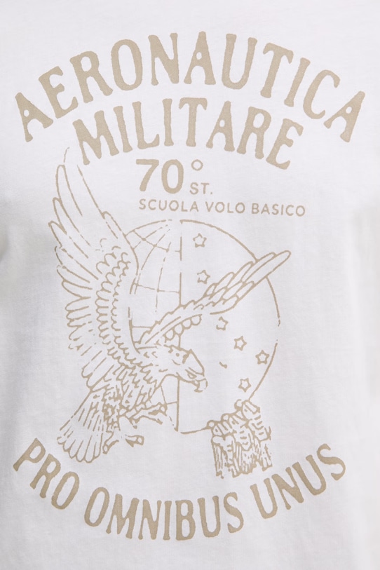 Aeronautica Militare t-shirt bawełniany TS2542UJ00641 biały