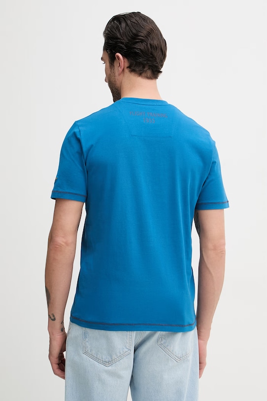 Odzież Aeronautica Militare t-shirt bawełniany TS2542UJ00641 niebieski