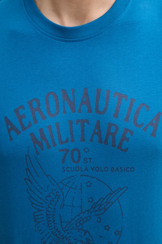 Aeronautica Militare t-shirt bawełniany TS2542UJ00641 niebieski