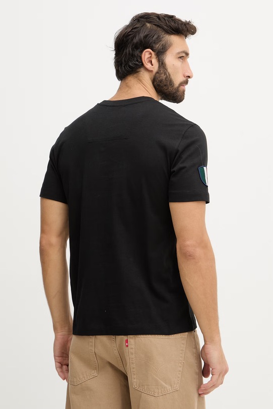 Odzież Aeronautica Militare t-shirt bawełniany TS2544UJ00592 czarny