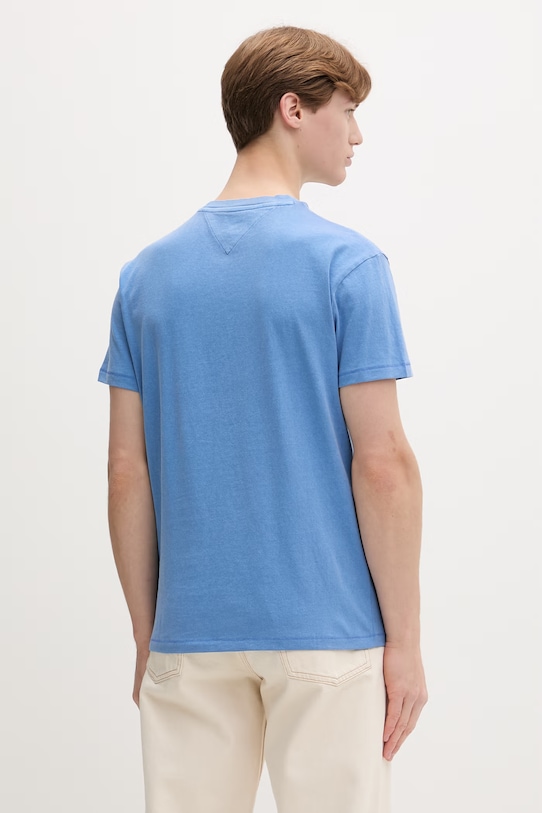 Odzież Tommy Jeans T-shirt męski bawełniany DM0DM22520 niebieski