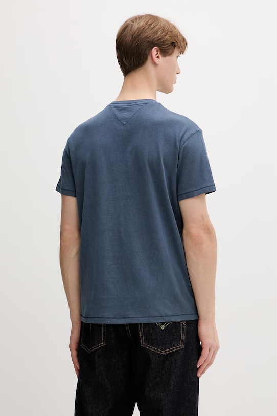Odzież Tommy Jeans T-shirt męski bawełniany DM0DM22520 granatowy
