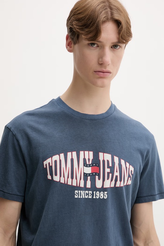 Tommy Jeans T-shirt męski bawełniany granatowy DM0DM22520