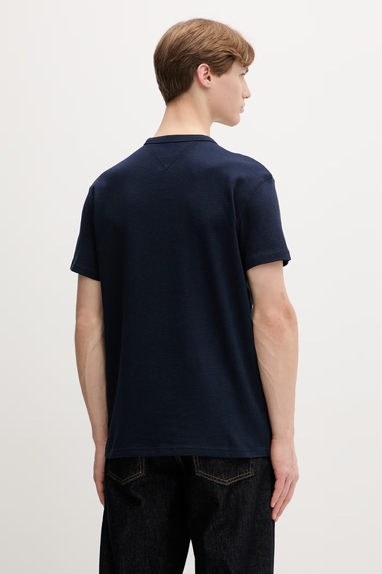 Odzież Tommy Jeans T-shirt basic męski bawełniany DM0DM22529 granatowy