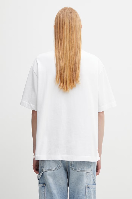 Odzież Maison Kitsuné Fox Head t-shirt bawełniany męski PM00109KJ0119 biały