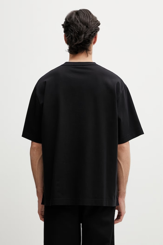 Îmbrăcăminte Maison Kitsuné Fox Head tricou de bumbac pentru bărbați PM00109KJ0119 negru