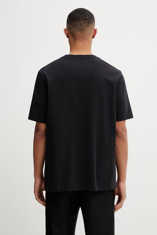 Odzież Maison Kitsuné T-shirt bawełniany męski QM00100KJ7025 czarny