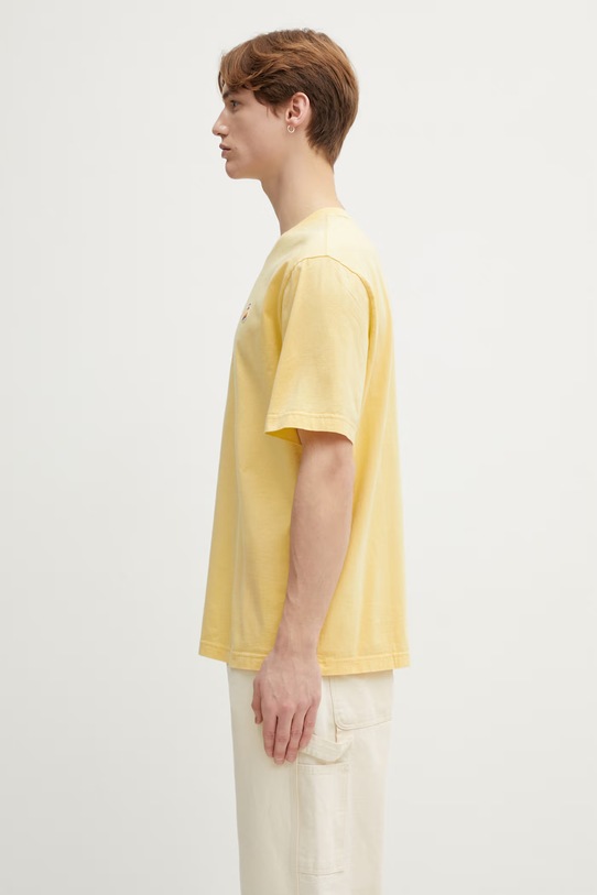Бавовняна футболка Maison Kitsuné Dreaming Fox QM00102KJ7026 жовтий SS26