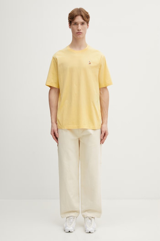 Бавовняна футболка Maison Kitsuné Dreaming Fox QM00102KJ7026 жовтий