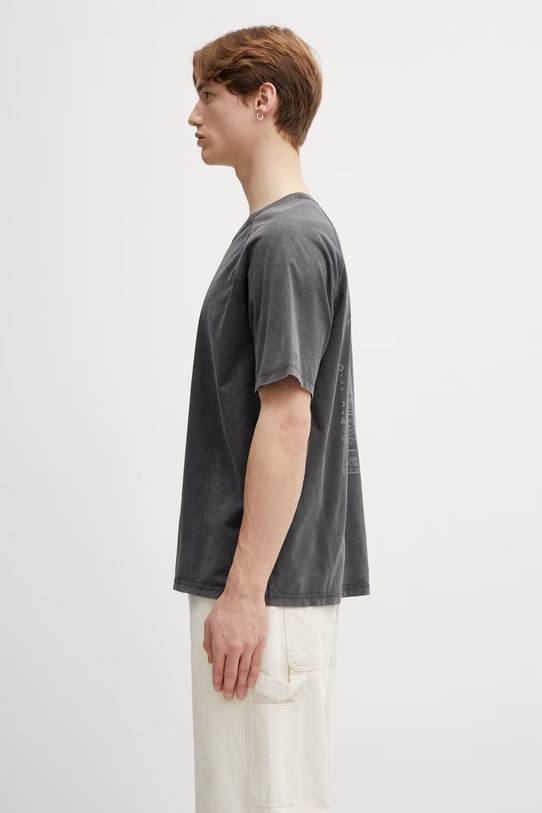 Бавовняна футболка Maison Kitsuné Fountain Stamp QM00103KJ7036 сірий SS26