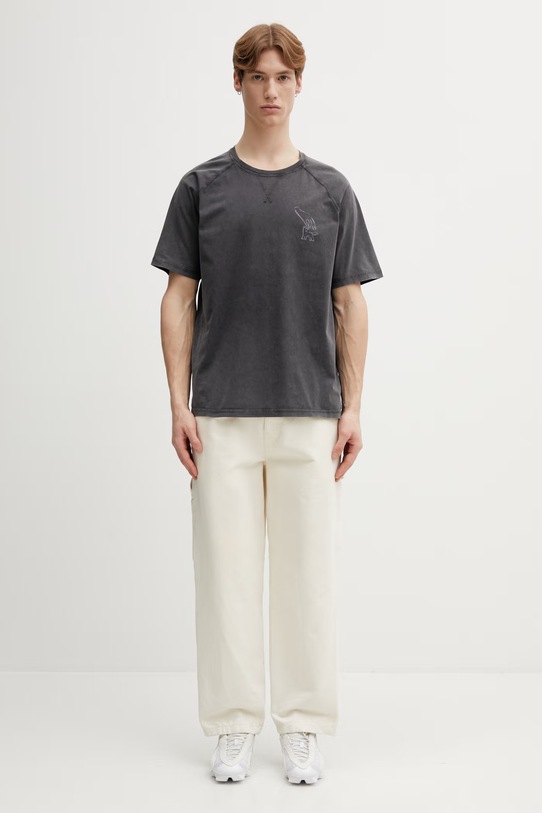 Бавовняна футболка Maison Kitsuné Fountain Stamp QM00103KJ7036 сірий