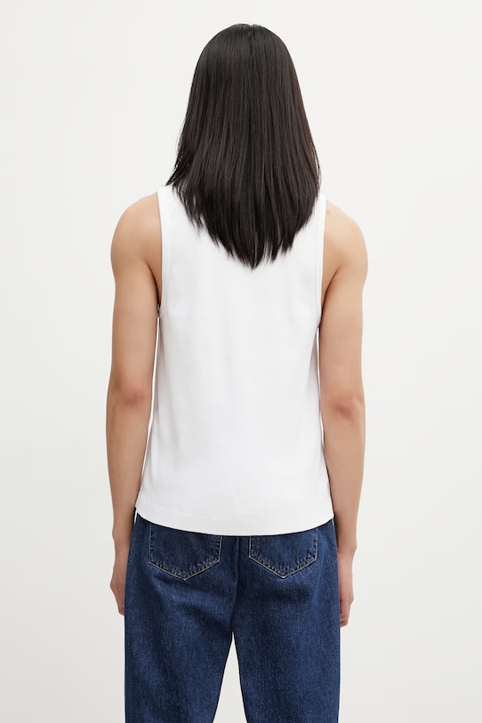 Odzież Maison Kitsuné top bawełniany męski QM00600KA0033 biały