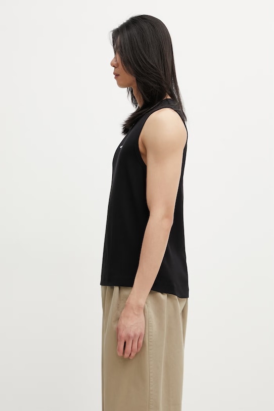 Maison Kitsuné top bawełniany męski QM00600KA0033 czarny SS26