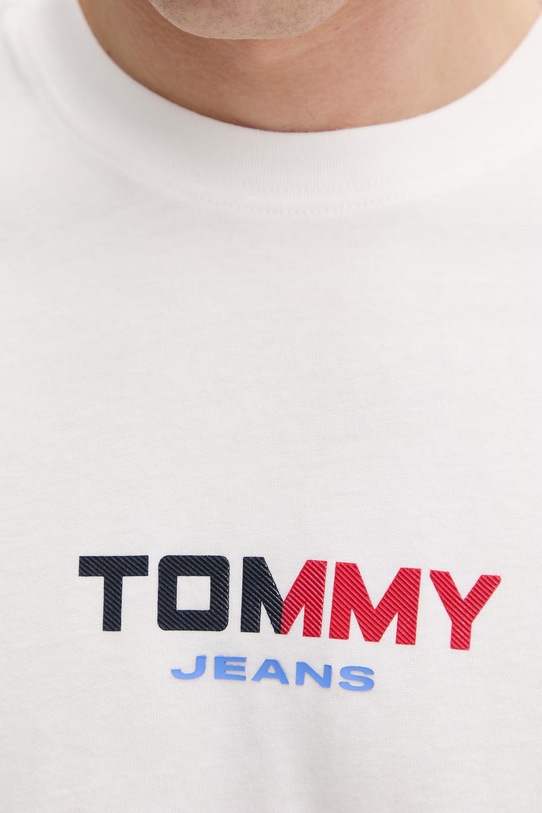 Tommy Jeans T-shirt męski bawełniany DM0DM22534 beżowy