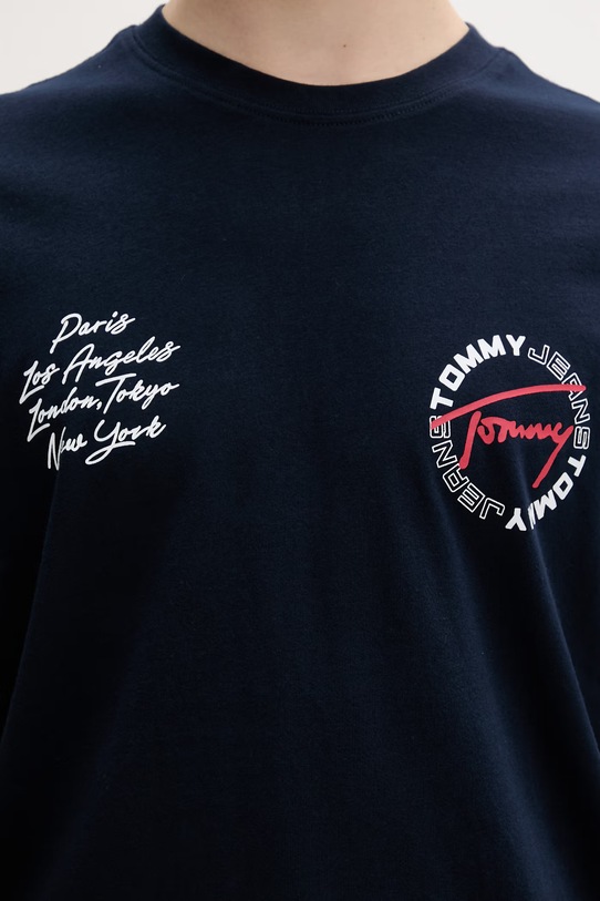 Tommy Jeans t-shirt męski bawełniany DM0DM22535 granatowy