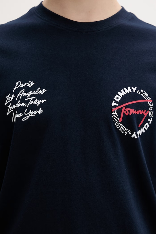 Tommy Jeans t-shirt męski bawełniany DM0DM22535 granatowy