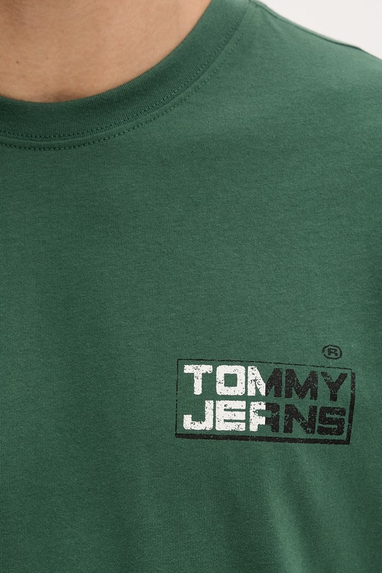 Tommy Jeans tričko pánske bavlnené DM0DM22536 zelená