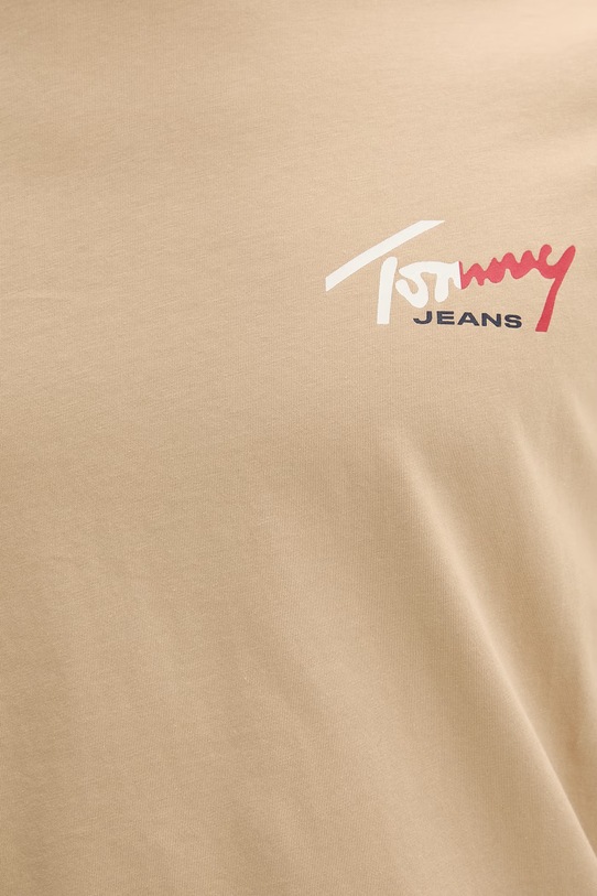 Tommy Jeans T-shirt męski bawełniany DM0DM22538 beżowy