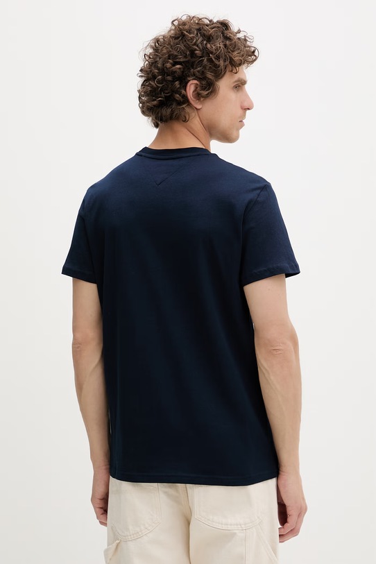 Odzież Tommy Jeans T-shirt męski bawełniany DM0DM22538 granatowy