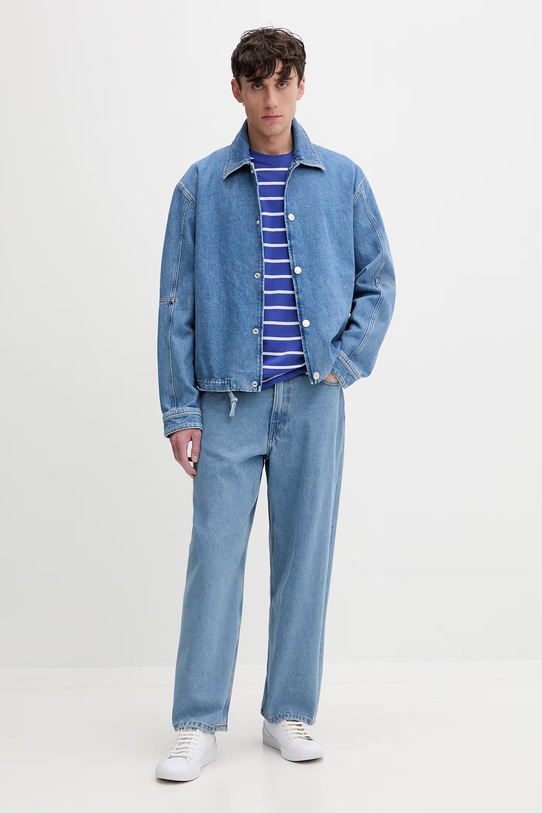 Tommy Jeans tricou pentru bărbați, din bumbac DM0DM22544 albastru SS26