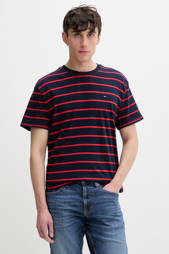 Tommy Jeans tricou pentru bărbați, din bumbac bleumarin DM0DM22544