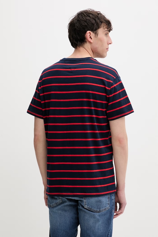 Oblečení Tommy Jeans tričko pánské bavlněné DM0DM22544 námořnická modř