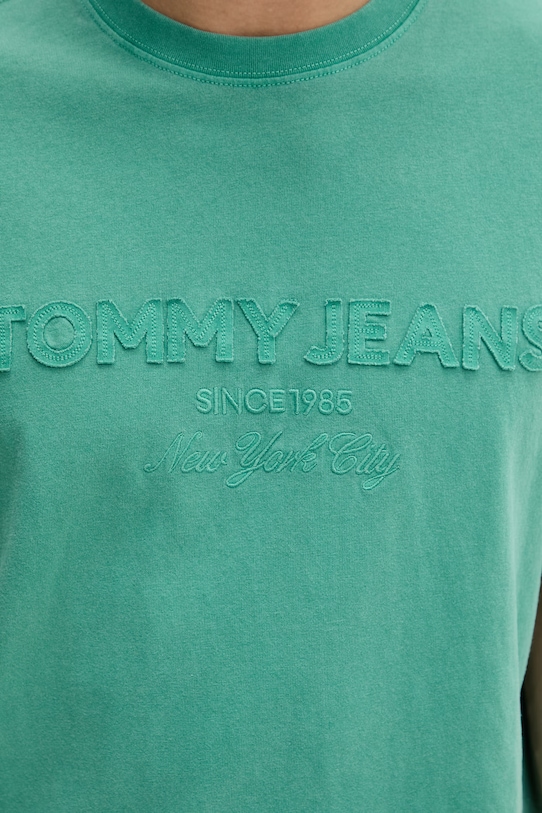 Tommy Jeans t-shirt basic męski bawełniany DM0DM22545 zielony