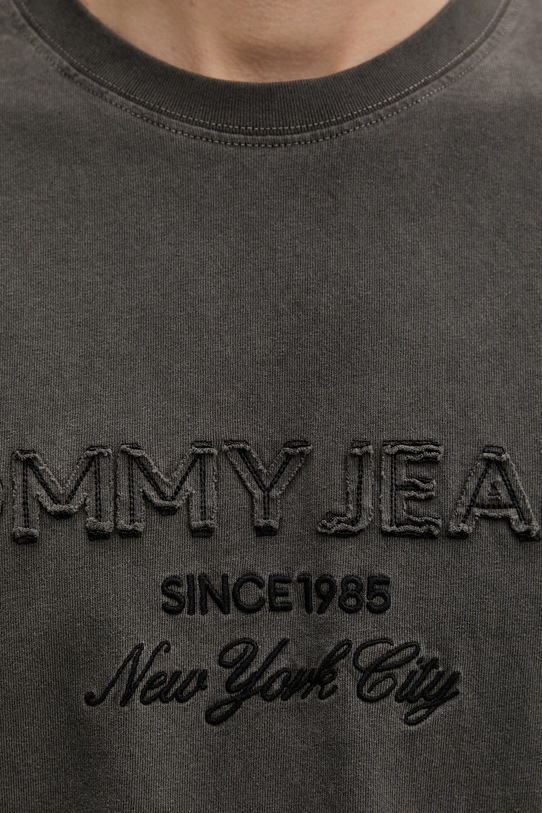 Tommy Jeans t-shirt basic męski bawełniany DM0DM22545 szary