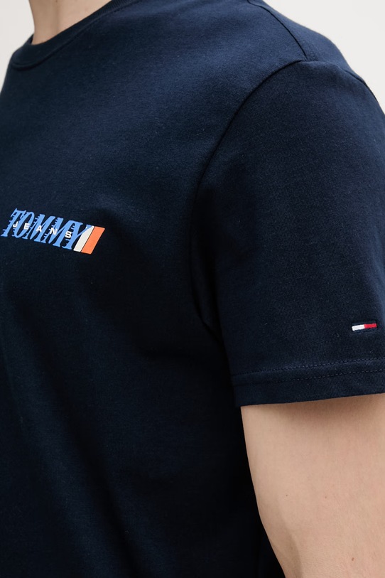 Tommy Jeans T-shirt męski bawełniany DM0DM22547 granatowy