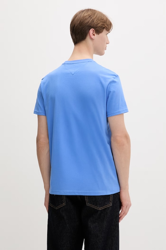 Odzież Tommy Jeans T-shirt męski bawełniany DM0DM22548 niebieski