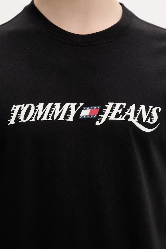 Tommy Jeans t-shirt męski bawełniany DM0DM22548 czarny