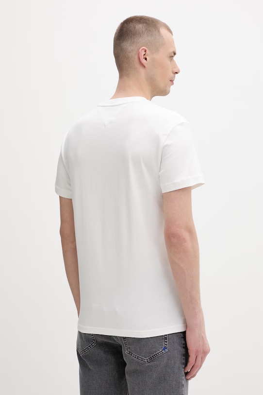 Odzież Tommy Jeans t-shirt męski bawełniany DM0DM22551 beżowy