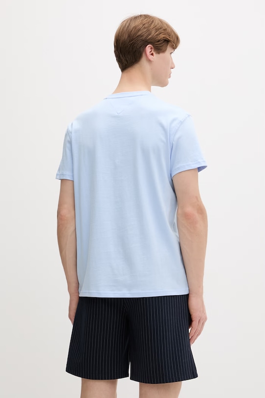 Ρούχα Tommy Jeans T-shirt Ανδρικό βαμβακερό DM0DM22551 μπλε