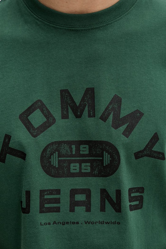 Tommy Jeans t-shirt męski bawełniany DM0DM22551 zielony