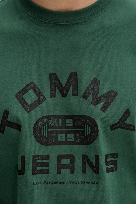 Tommy Jeans t-shirt męski bawełniany DM0DM22551 zielony