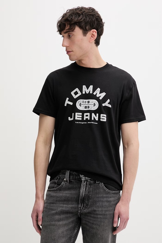Tommy Jeans tricou pentru bărbați, din bumbac negru DM0DM22551