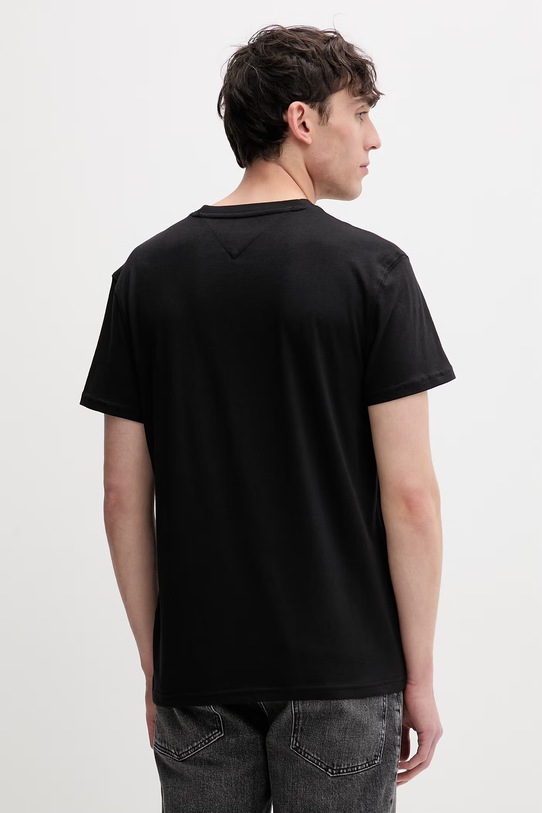 Îmbrăcăminte Tommy Jeans tricou pentru bărbați, din bumbac DM0DM22551 negru