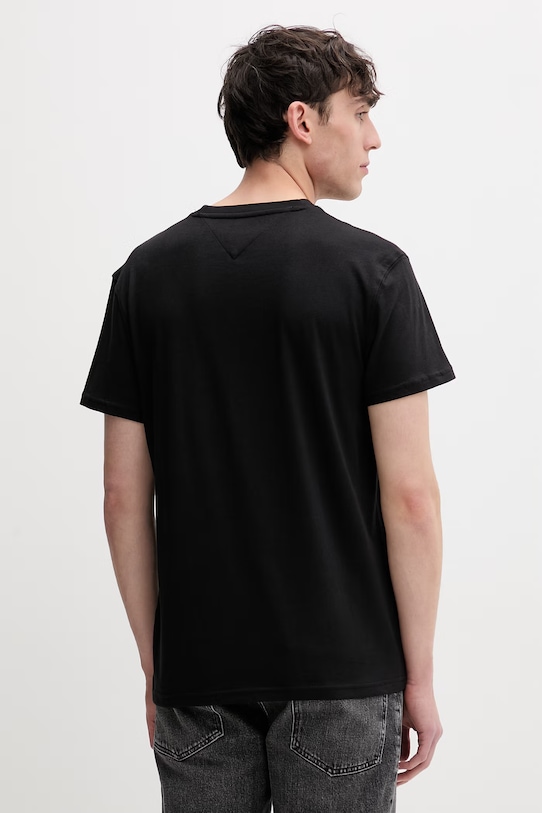 Îmbrăcăminte Tommy Jeans tricou pentru bărbați, din bumbac DM0DM22551 negru