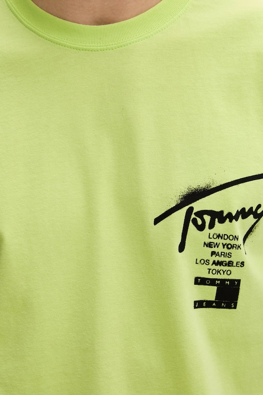 Tommy Jeans t-shirt męski bawełniany DM0DM22553 zielony