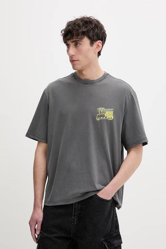 Tommy Jeans T-shirt męski bawełniany szary DM0DM22554