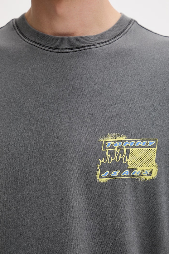 Tommy Jeans T-shirt męski bawełniany DM0DM22554 szary