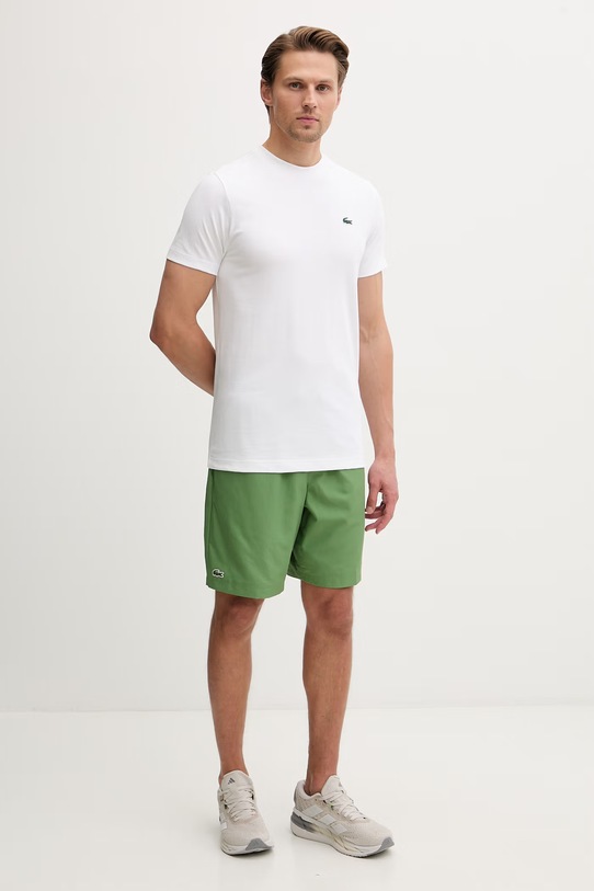 Lacoste T-shirt męski z bawełną TH4762 beżowy SS26