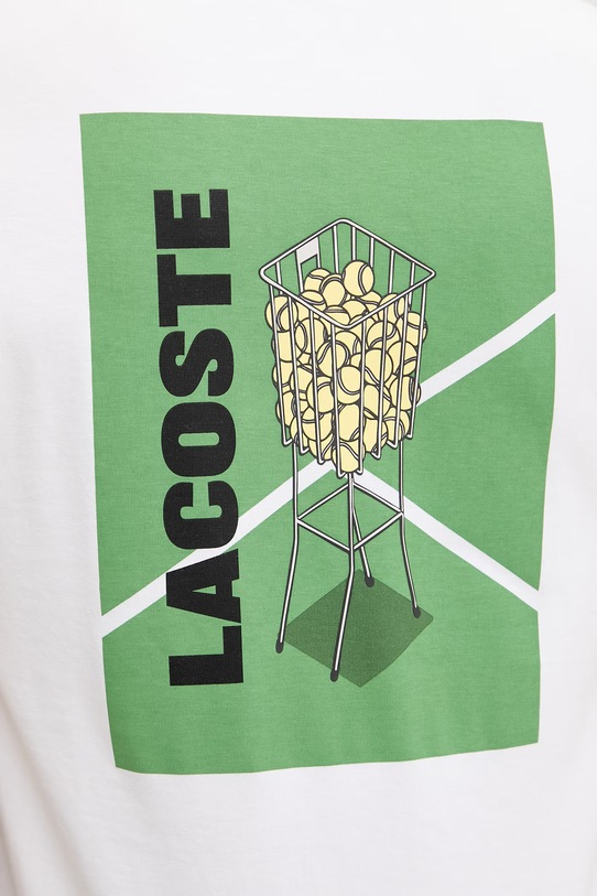 Lacoste T-shirt męski z bawełną TH4762 beżowy