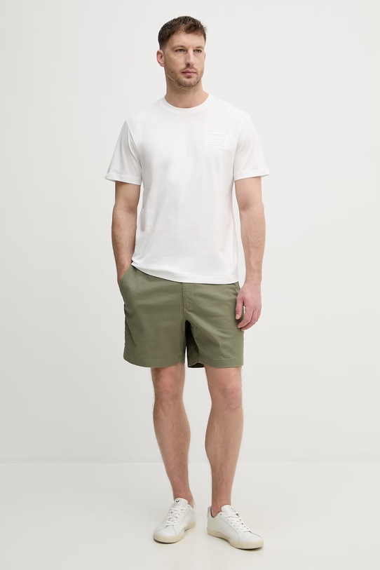 Lacoste t-shirt męski bawełniany TH0753 biały SS26