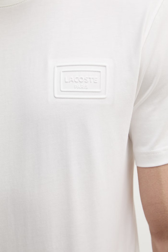 Lacoste t-shirt męski bawełniany biały TH0753