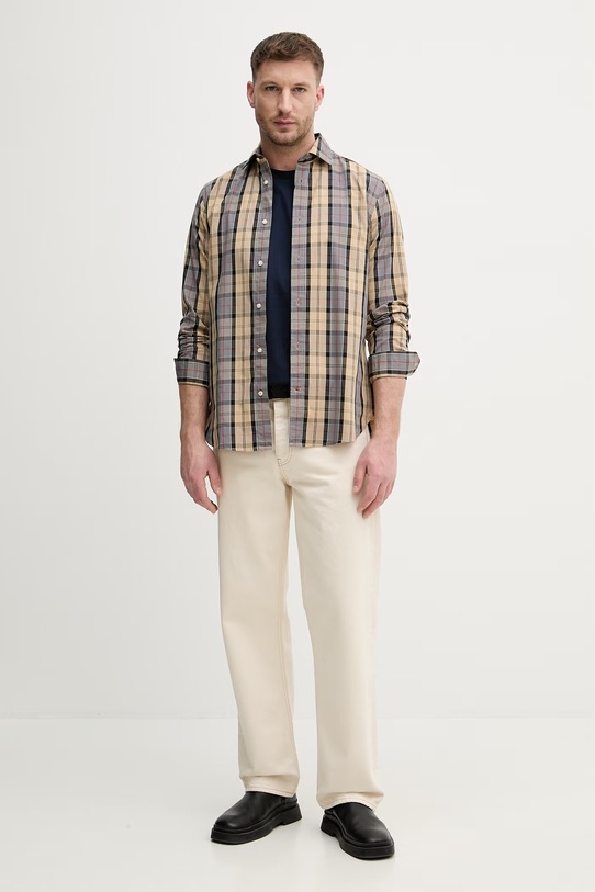 Lacoste t-shirt męski bawełniany TH0753 granatowy SS26