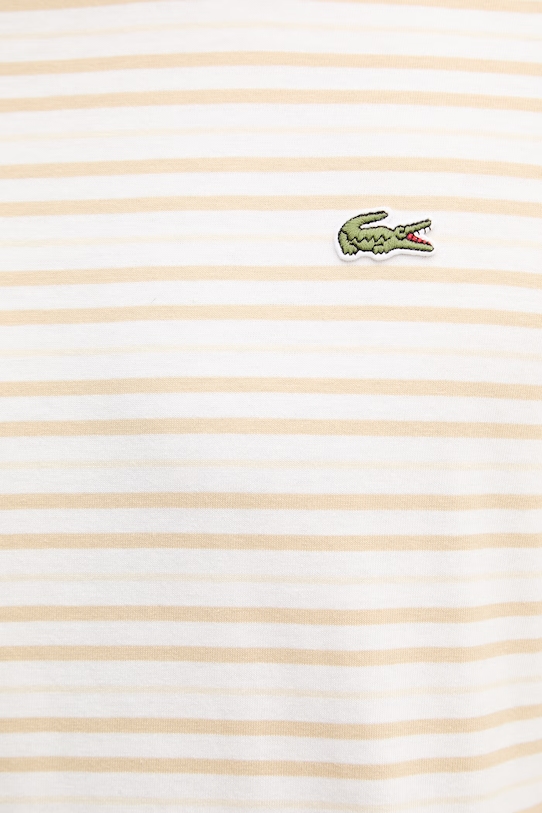 Lacoste t-shirt męski bawełniany TH0874 beżowy