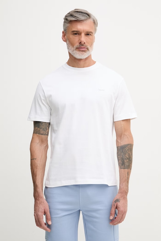 Odzież Lacoste t-shirt męski bawełniany TH1750. biały