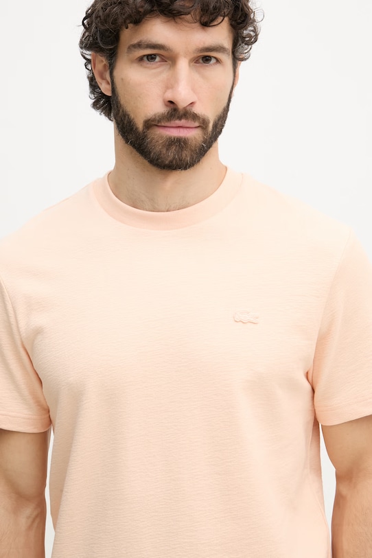 Lacoste t-shirt ανδρικό βαμβακερό πορτοκαλί TH1979
